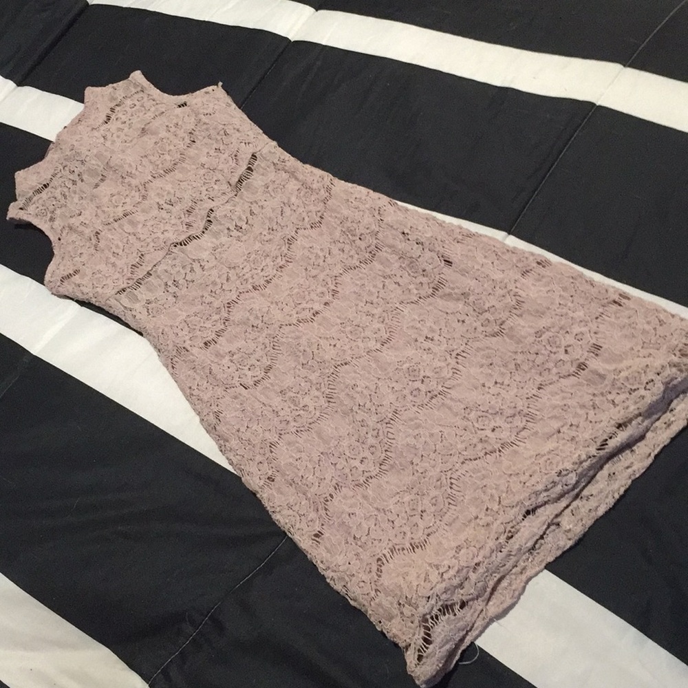 Dusty pink Charlotte Russe lace dress